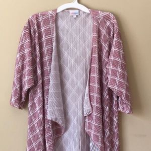 LuLaRoe Plaid Check Shirley Small